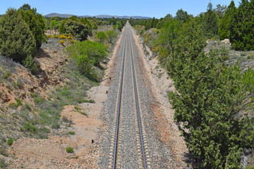 Obraz premium Vias de tren, en provincia de Teruel España