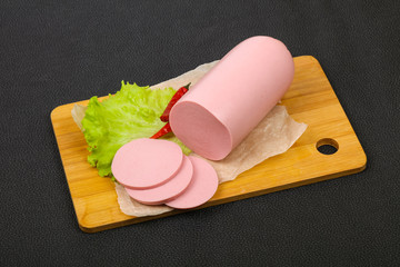 Sliced pork sausage