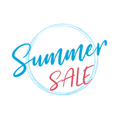Summer Sale Text Typography Sign