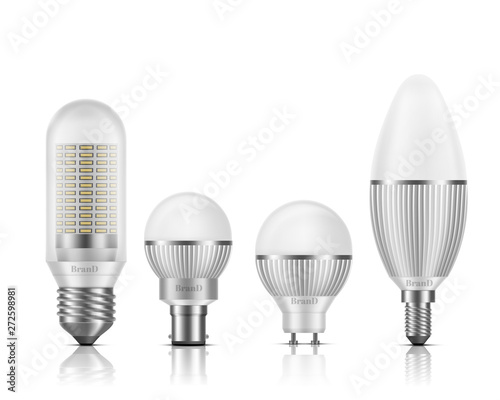 Modern Different Shape And Base Types Led Bulbs With Heat