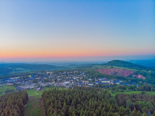 Health resort Altenberg in Saxony in spring