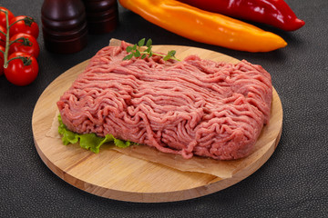 Raw turkey minced meat