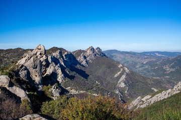 Fototapeta premium Landscape of Dolomites of Basilicata mountains called Dolomiti Lucane. Basilicata region, Italy