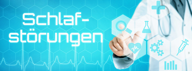 Arzt mit futuristischem Interface - Schlafstörungen