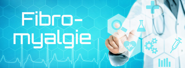 Arzt mit futuristischem Interface - Fibromyalgie