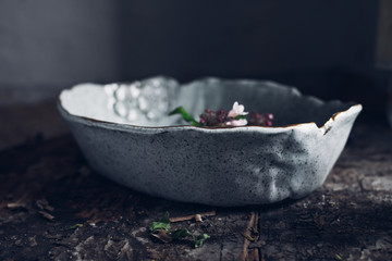 bowl of sea salt