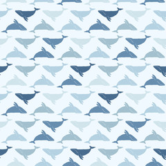 Whale Seamless pattern background texture
