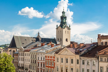 Fototapeta premium Lviv panoramic view from building