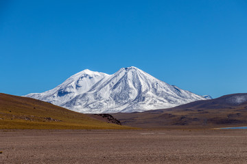 Fototapeta premium Laguna Miscanti high in the Andes Mountains in the Atacama Desert, northern Chile, South America