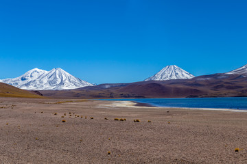 Laguna Miscanti high in the Andes Mountains in the Atacama Desert, northern Chile, South America