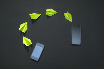 Share and send media files between phones. Paper planes, letter