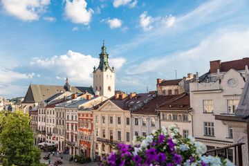 Lviv panoramic view from 36 Po restaurant