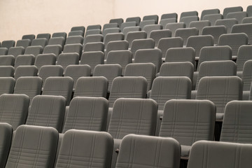 Empty rows of comfortable seats cinema or theater
