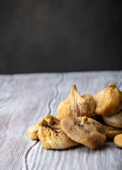dried figs on a wooden table