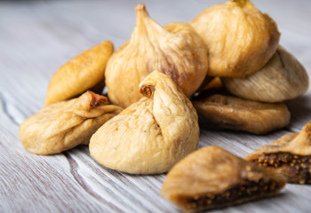 healthy and tasty dried figs closeup