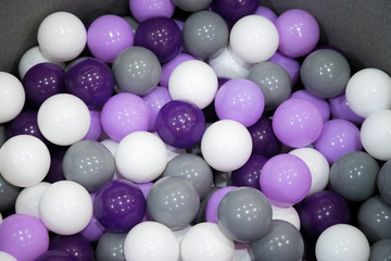Many ping pong or lottery balls close-up background