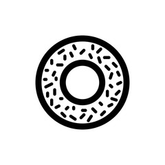 donut icon, food vector illustration