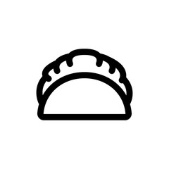 taco icon, food vector illustration