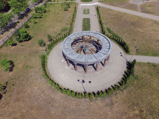 Monument and memorial park in memory of Chernobyl Disaster. Kiev ,Ukraine