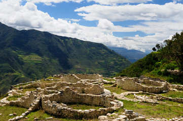Peru, Kuelap extraordinary archeological site near Chachapoyas - obrazy, fototapety, plakaty
