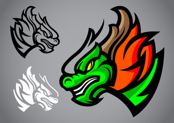 dragon, tattoo, animal, design, tribal, illustration, art, vector, symbol, abstract, isolated, drawing, fish, decoration, black, cartoon, white, phoenix, tiger, style, bird, cat, china, logo, head