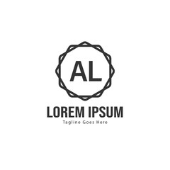 Fototapeta premium AL Letter Logo Design. Creative Modern AL Letters Icon Illustration