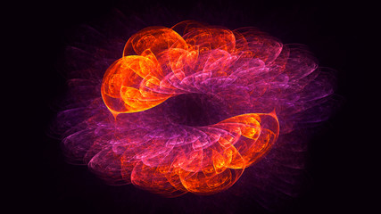 3D rendering abstract round light background