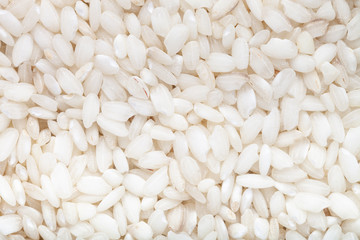 Texture of rice for risotto close up for background