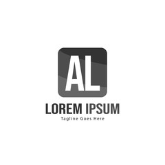 Obraz premium AL Letter Logo Design. Creative Modern AL Letters Icon Illustration