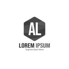 AL Letter Logo Design. Creative Modern AL Letters Icon Illustration