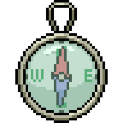 Fototapeta premium vector pixel art compass