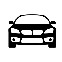 Obraz premium car black flat icon. vector illustration