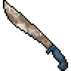 vector pixel art old sword