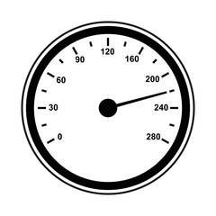 Car speedometer black vector icon. filled flat sign for mobile concept and web design. Symbol, logo illustration