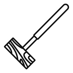Croquet mallet icon. Outline croquet mallet vector icon for web design isolated on white background