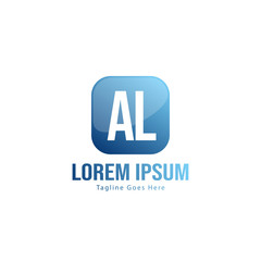 Obraz premium AL Letter Logo Design. Creative Modern AL Letters Icon Illustration