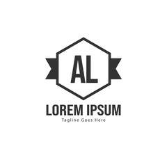 AL Letter Logo Design. Creative Modern AL Letters Icon Illustration