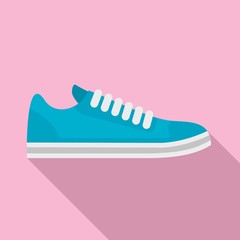Bike shoes icon. Flat illustration of bike shoes vector icon for web design