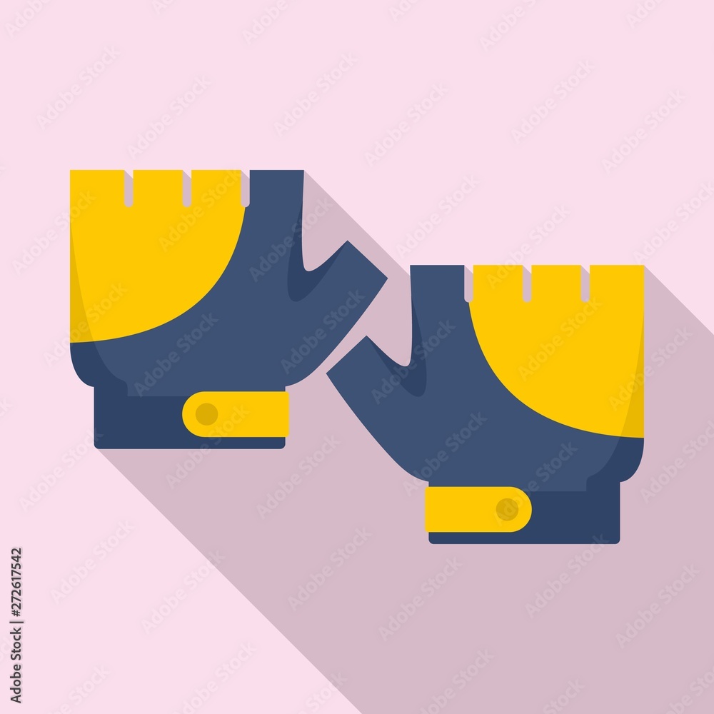 Wall mural bike gloves icon. flat illustration of bike gloves vector icon for web design