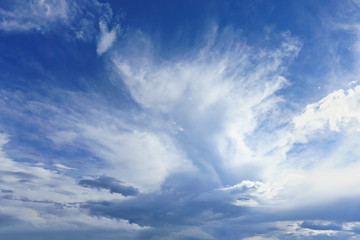 Naklejka na ściany i meble cloudscape with beautiful clouds against blue sky