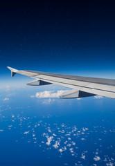 view from window of airplane