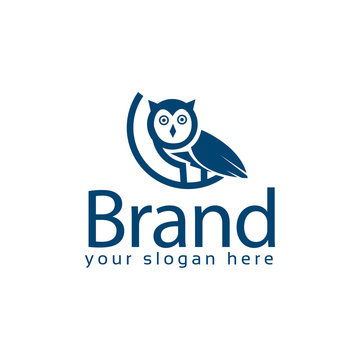 Owl logo stock. logo vector illustration	