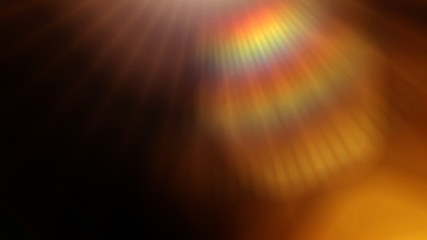 Lens flare on black background 