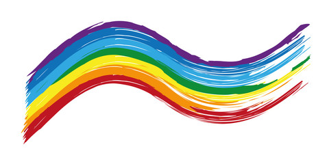 Fototapeta premium colorful brush strokes in rainbow colors vector illustration EPS10