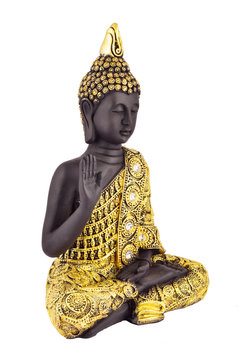 buddha statue isolated on white background, buddha in meditation state.