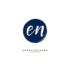 E N EN Initial logo template vector. Letter logo concept
