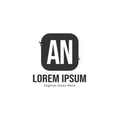 AN Letter Logo Design. Creative Modern AN Letters Icon Illustration