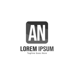 AN Letter Logo Design. Creative Modern AN Letters Icon Illustration