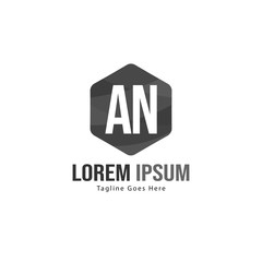 Fototapeta premium AN Letter Logo Design. Creative Modern AN Letters Icon Illustration