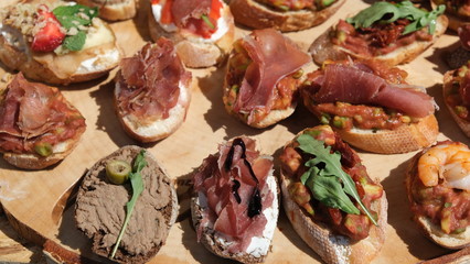 sandwiches with various fillings